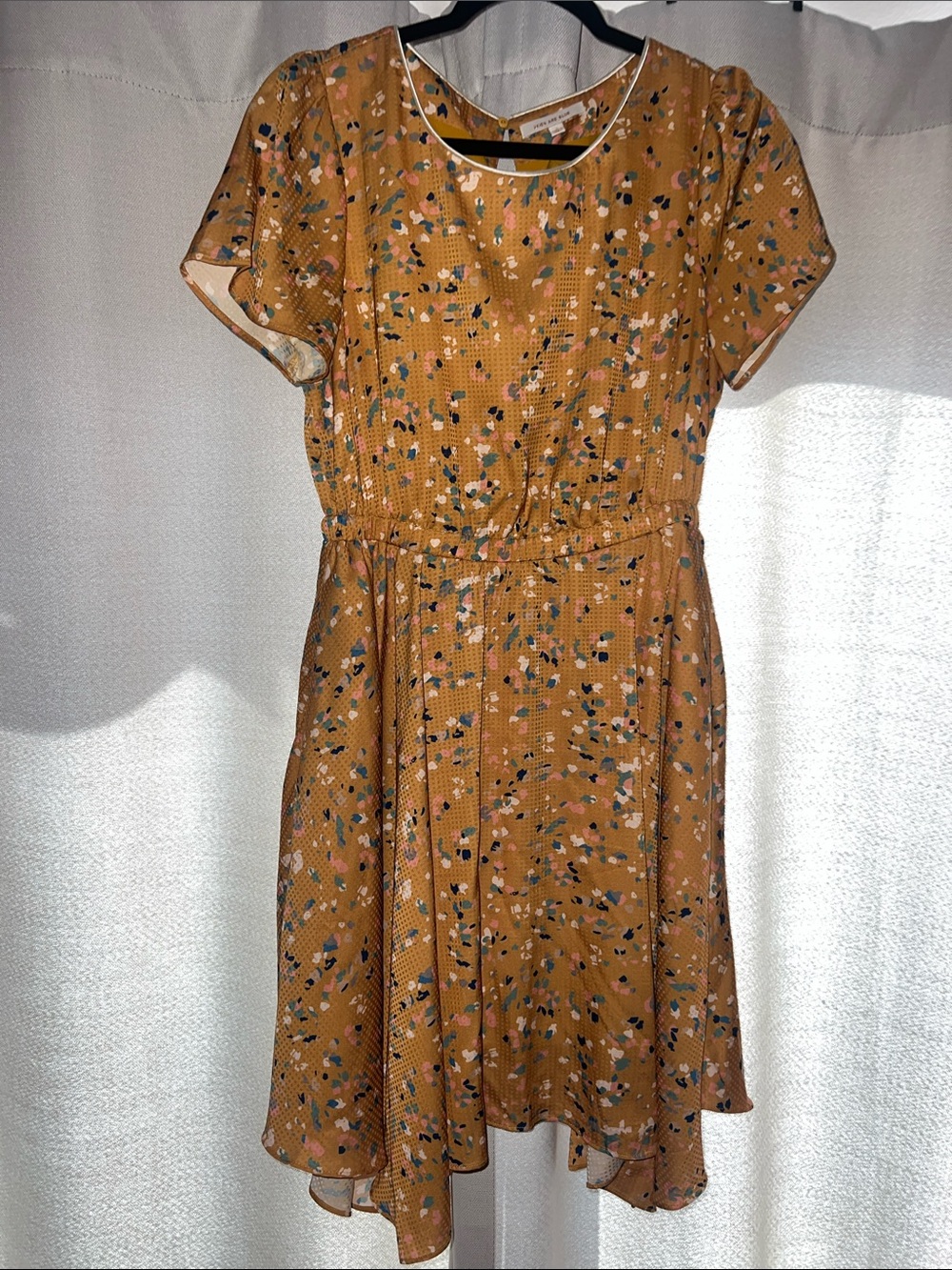Skies Are Blue Mustard Floral Midi Dress Size S